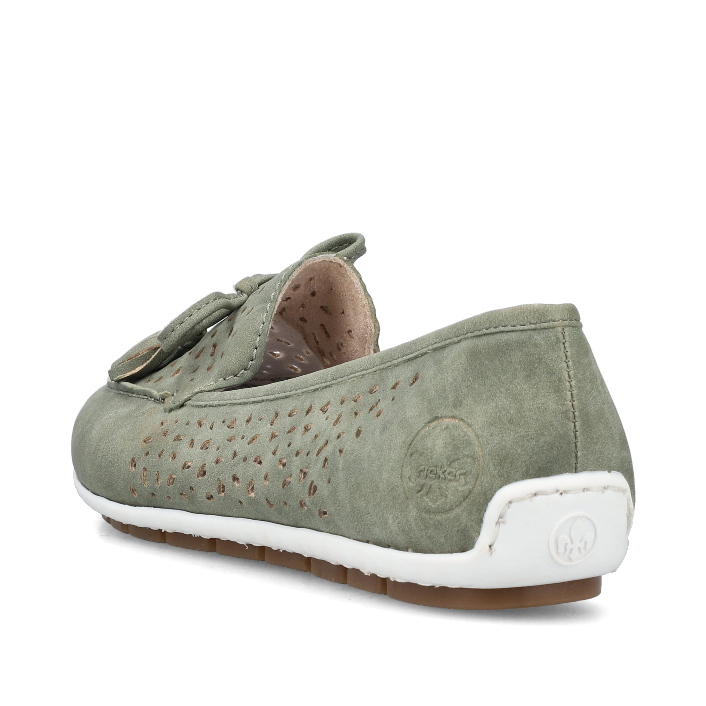 Rieker Damen Loafer grüngrau