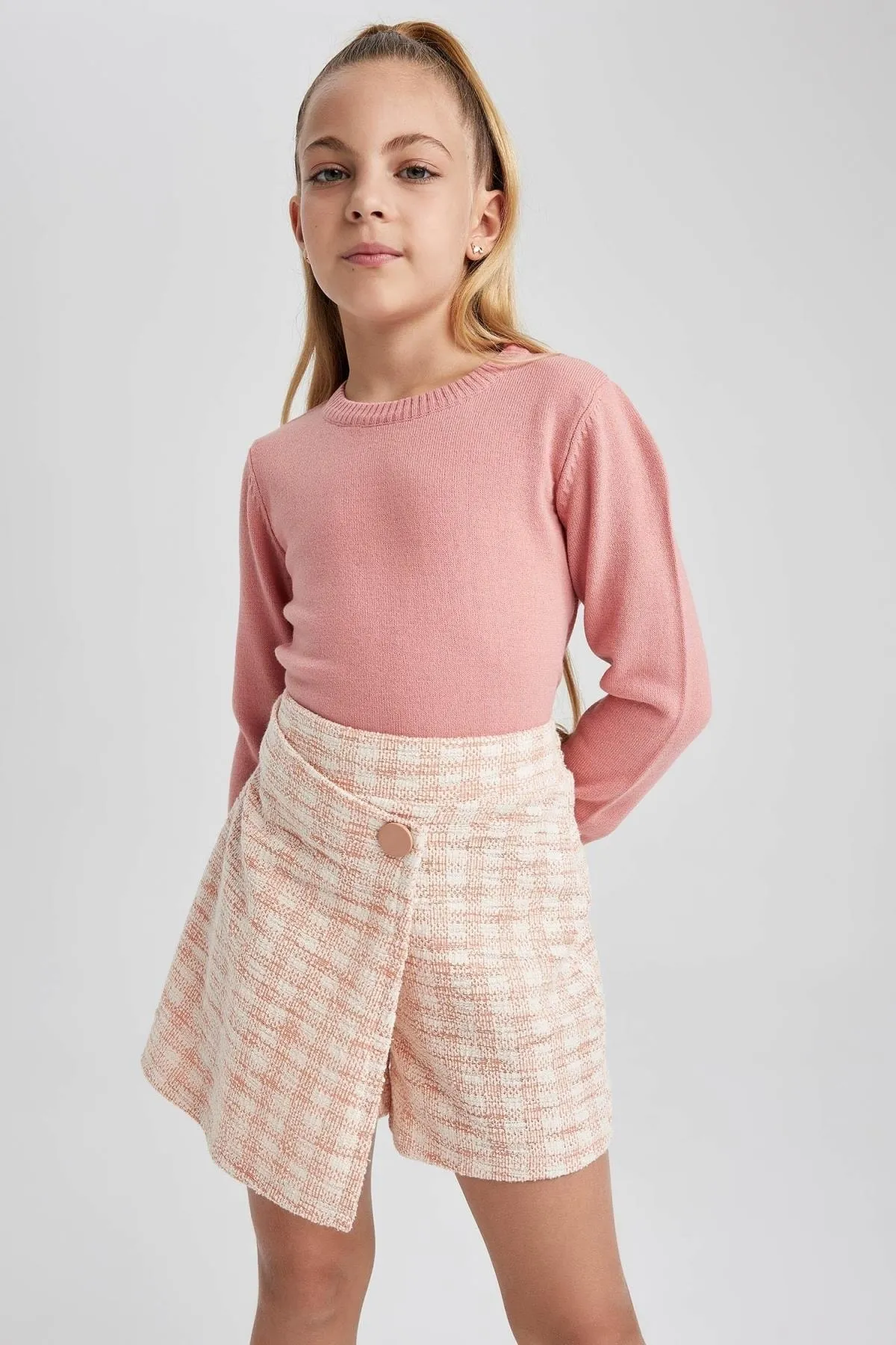 DeFacto  Schulpullover mit Rundhalsausschnitt für Mädchen