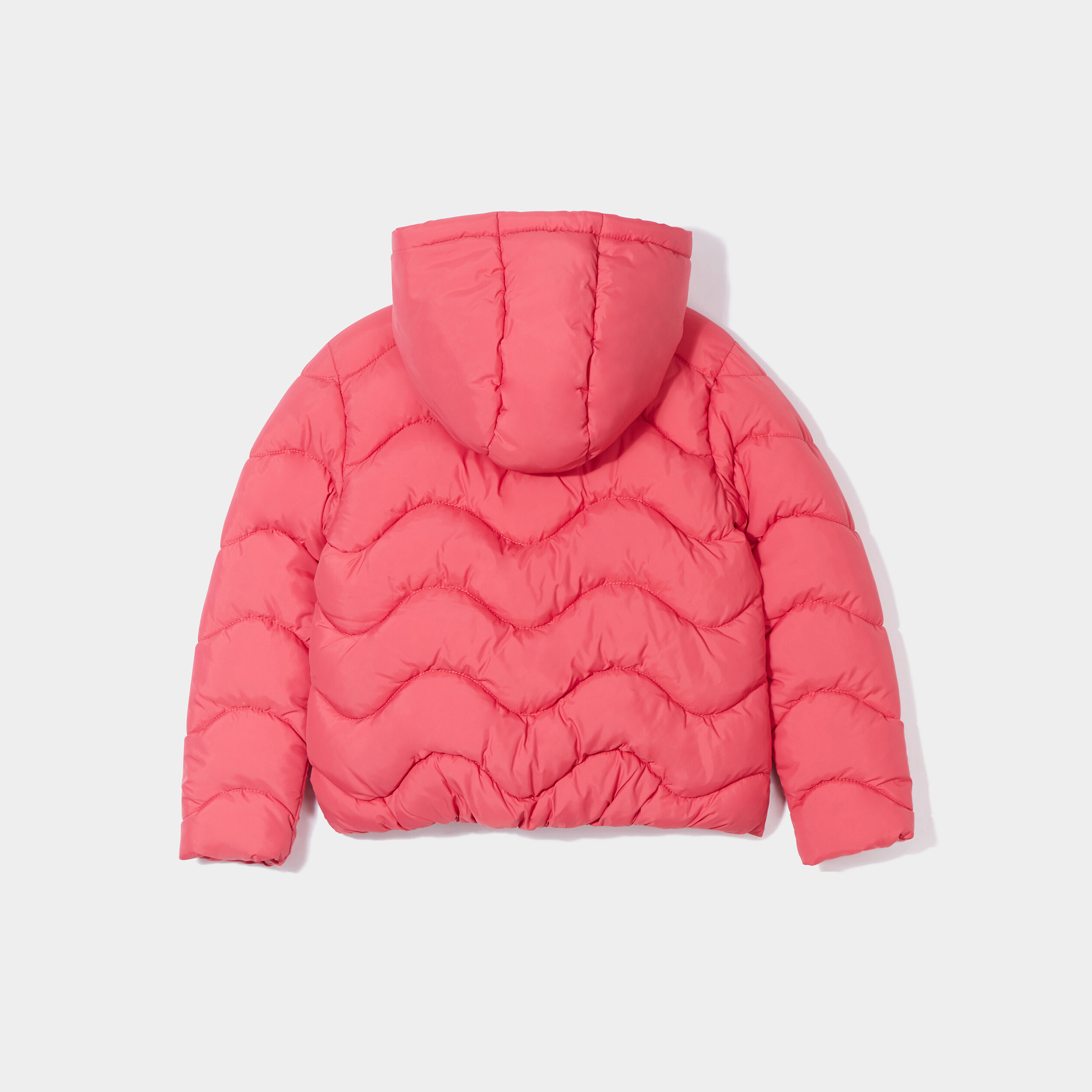 Doudoune doublée à capuche rose framboise fille | La Halle