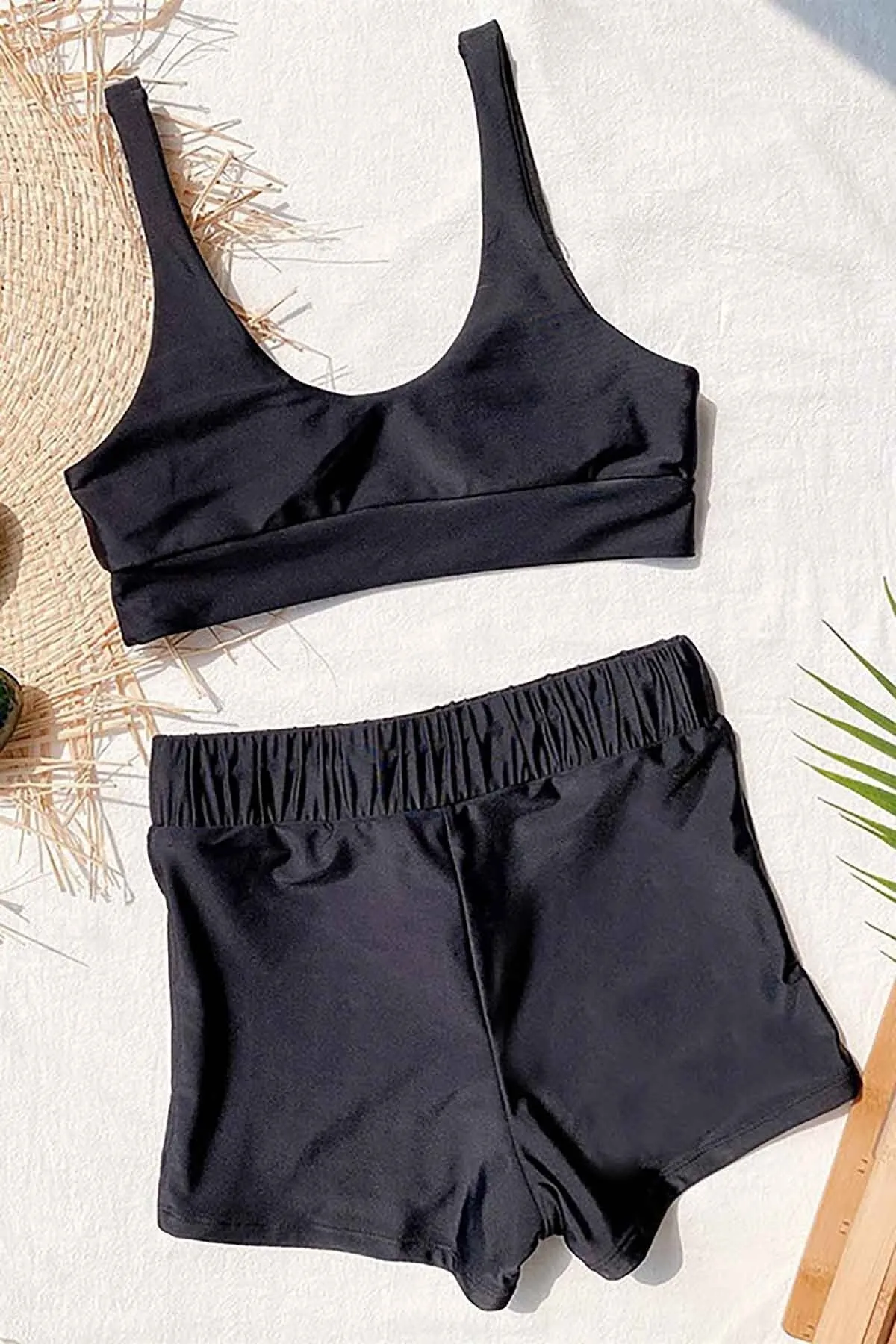 Angelsin  Badeshorts - Schwarz - Unifarben