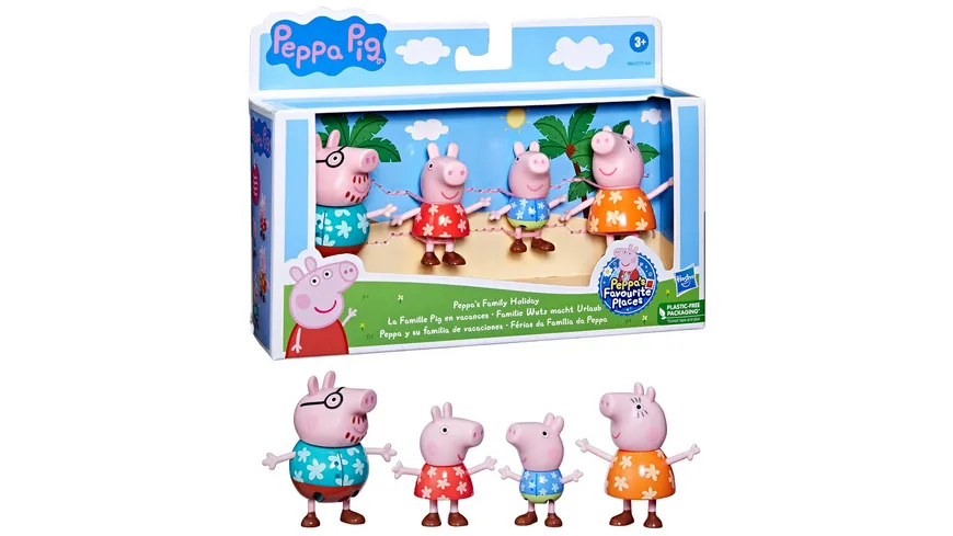 Hasbro - Peppa Pig Peppa’s Adventures Familienfiguren 4er-Pack, sortiert, 1 Stück