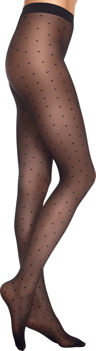 Strumpfhose gepunktet schwarz Gr. 38/40, 20 DEN, 1 St
