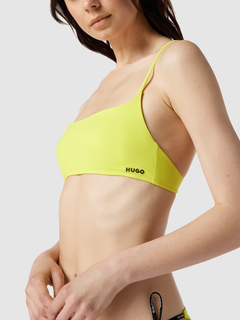Bralette mit Label-Print Modell 'Bralette Pure' in gelb