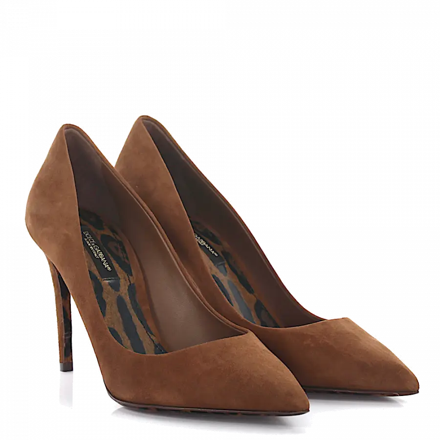 Dolce & Gabbana - Pumps Kate R Veloursleder braun - braun