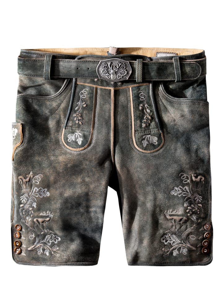 Stockerpoint Stockerpoint Trachtenlederhose Bastian in grau gespeckt günstig kaufen