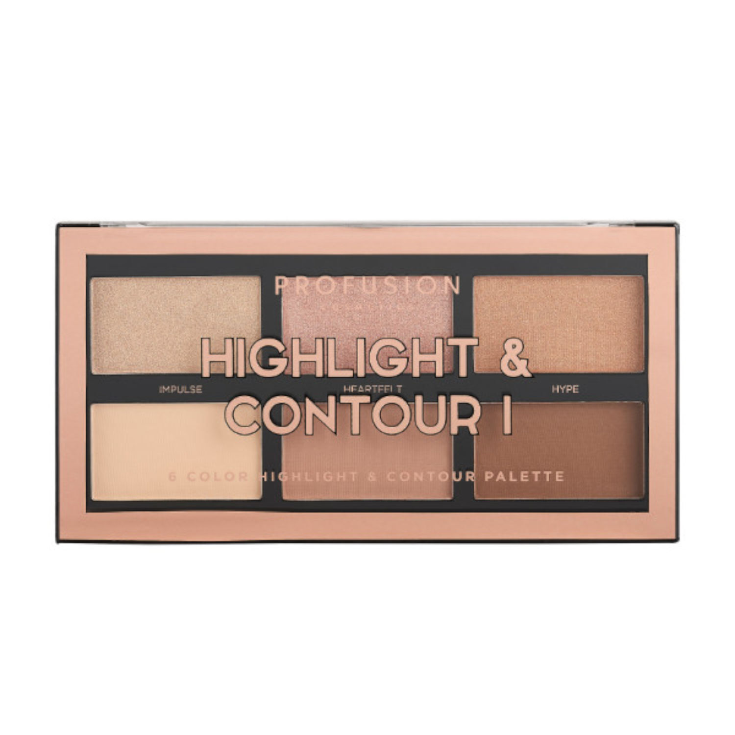 Profusion Cosmetics Palette Highlight & Contour I Teint 6 Couleurs