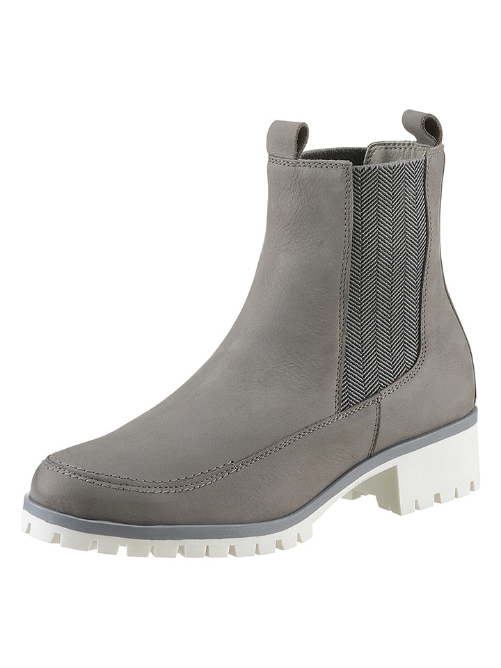 Heine Leder-Stiefeletten in Grau günstig kaufen