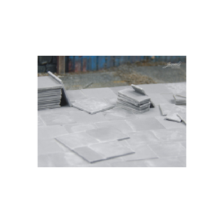 Gehwegplatte 25x50 grau dunkel, 140x 1:32