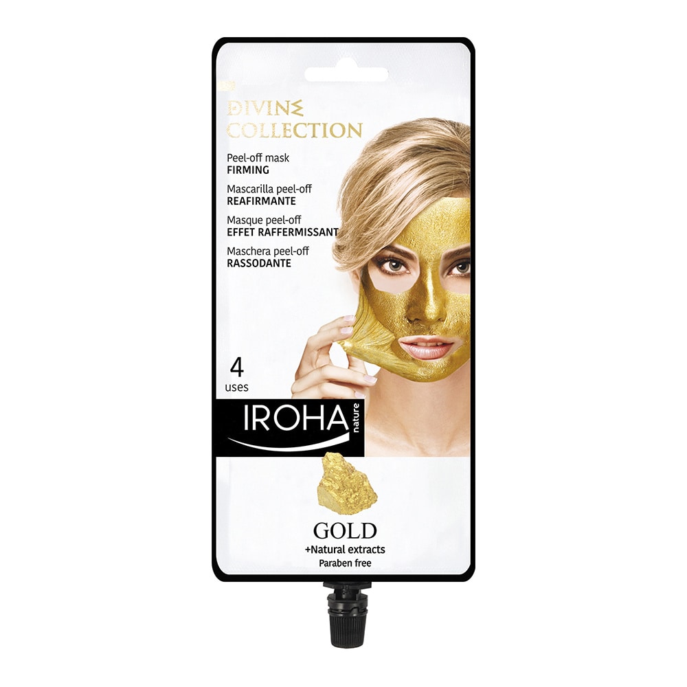 iroha MASQUE CRÈME  OR - Peel-Off Effet Raffermissant Or 24K + Extraits Naturels Masque crème peel-off