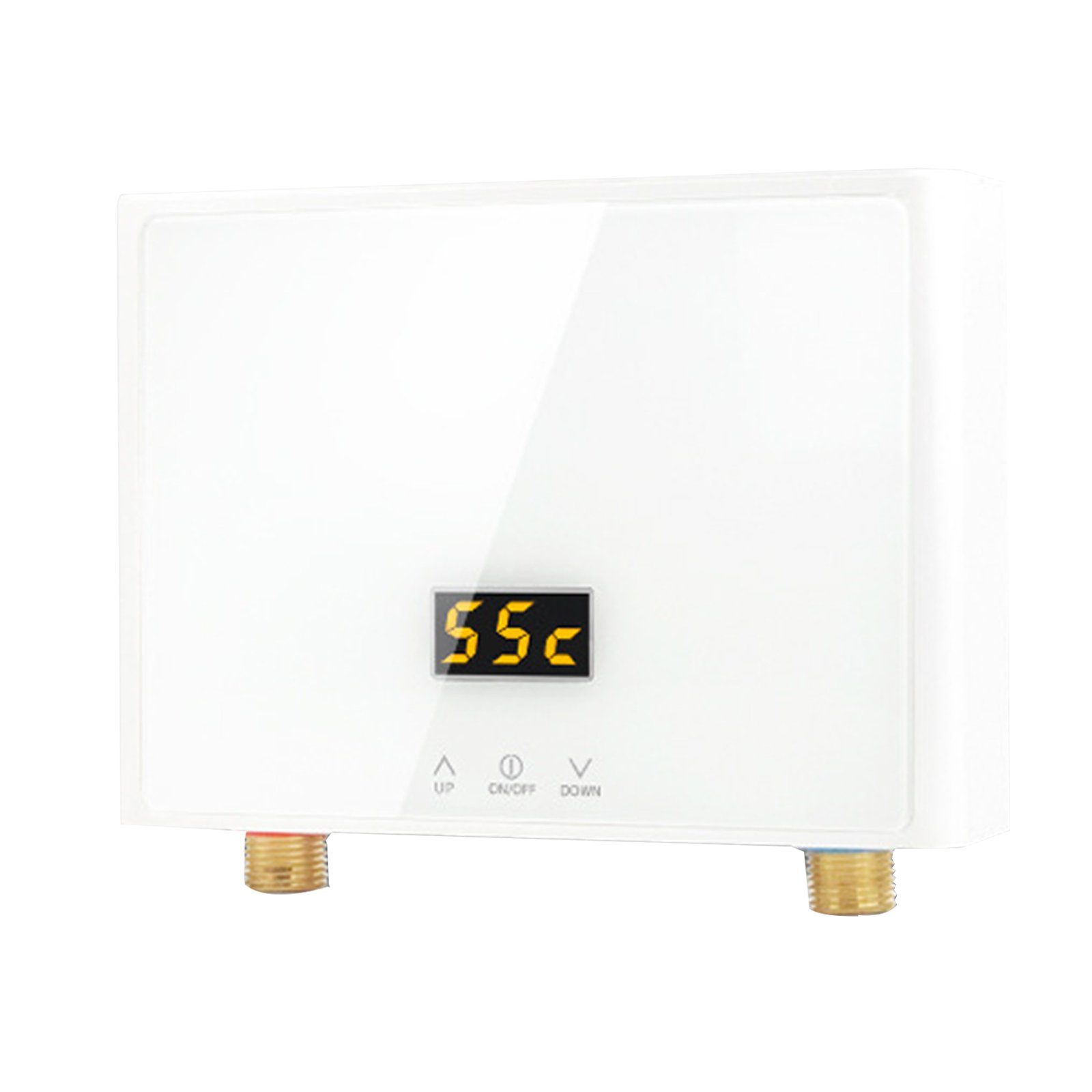 TWSOUL Durchlauferhitzer Mini Durchlauferhitzer Tankless mit LED Digitalanzeige Panel, Temperaturauswahl 28-55 ℃, spart Strom