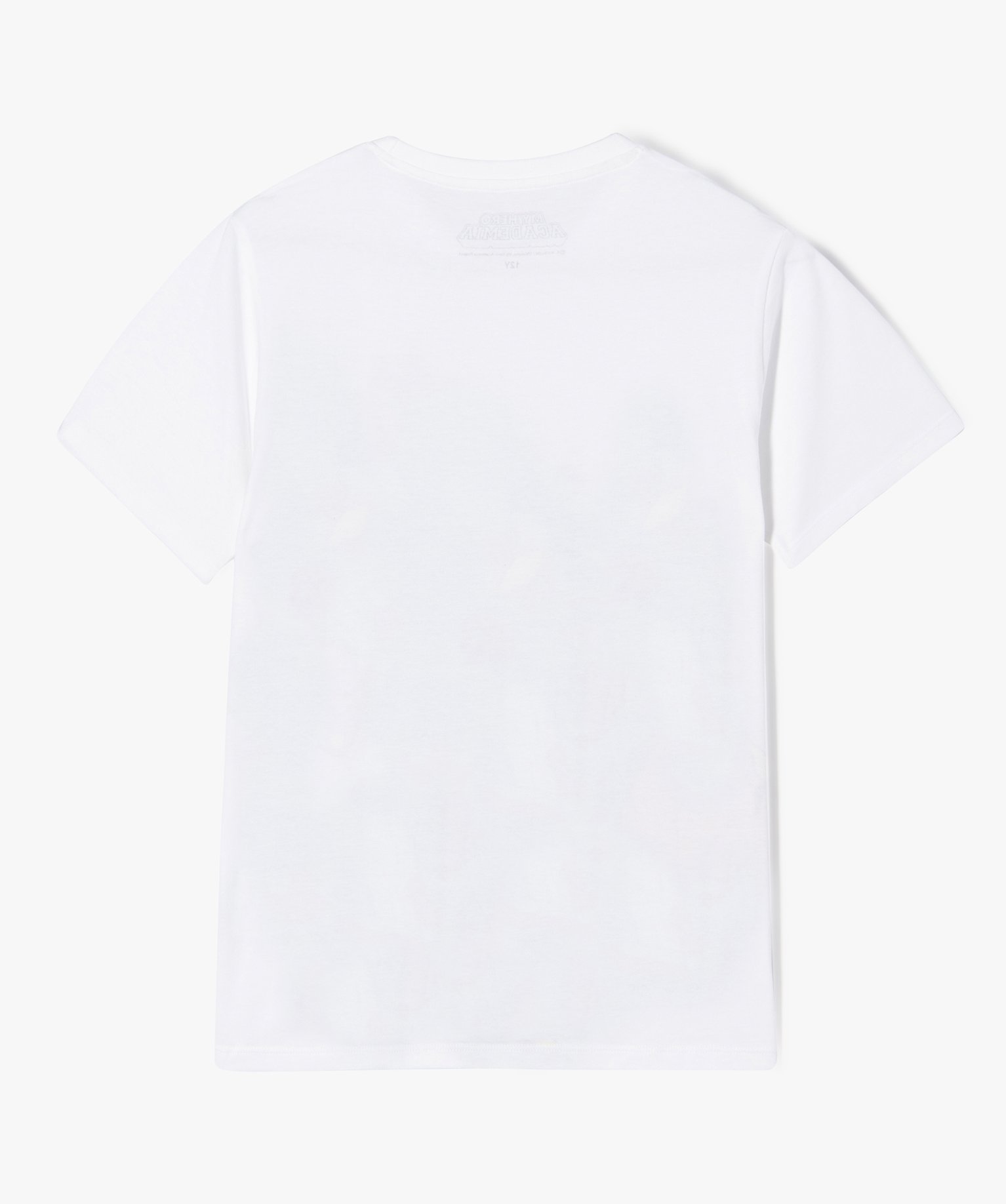Tee-shirt droit manches courtes imprimé Garçon - My Hero A... blanc | GEMO