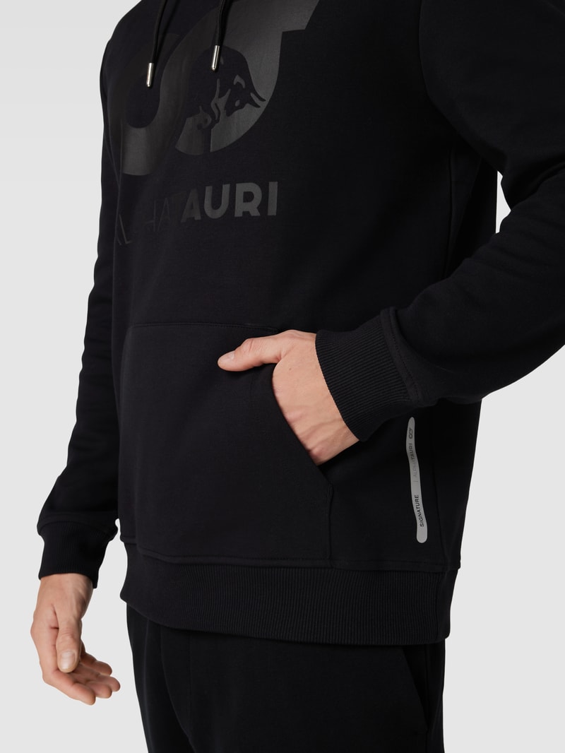 Hoodie mit Label-Print Modell 'SHERO' in schwarz