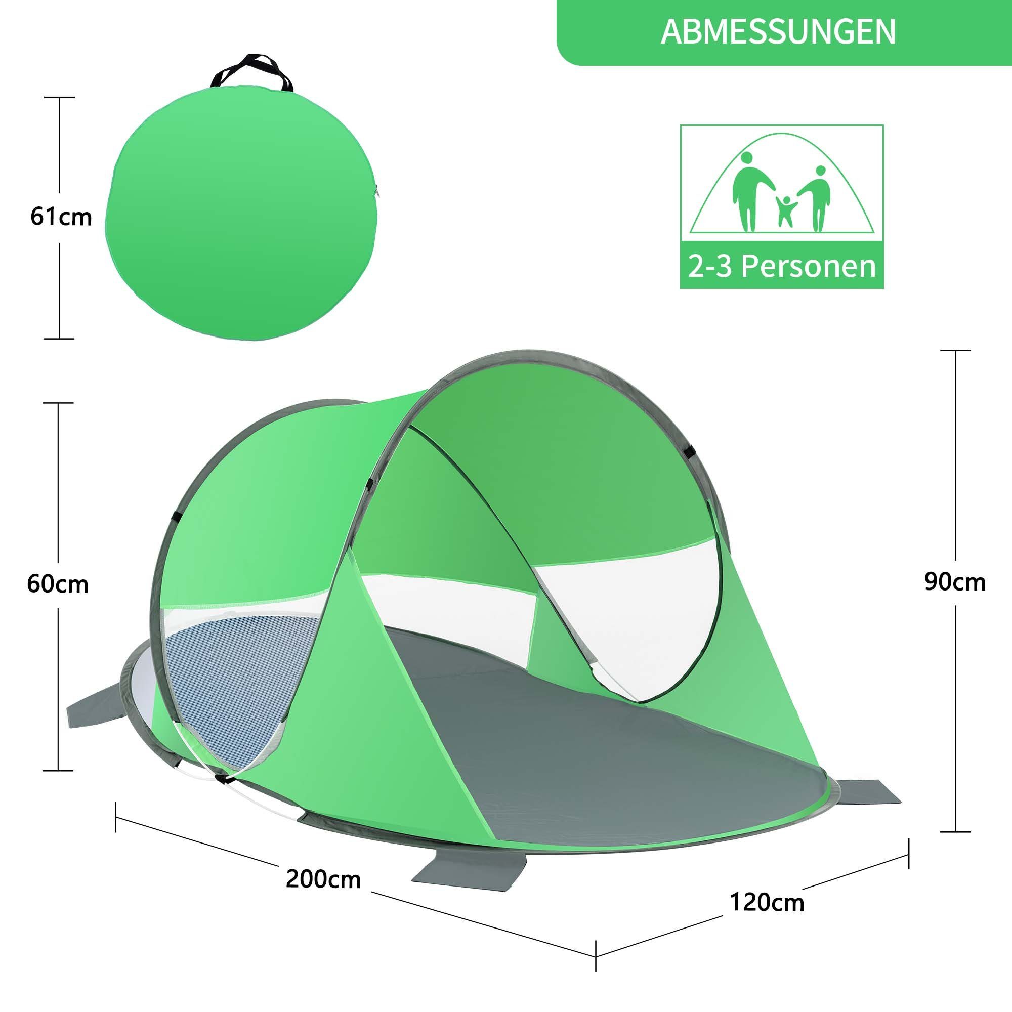 Duhome Strandmuschel, Strandmuschel Pop Up Strandzelt Wetter- und Sichtschutz Polyester Zelt