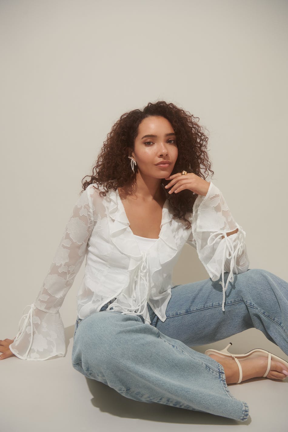 Frill blouse