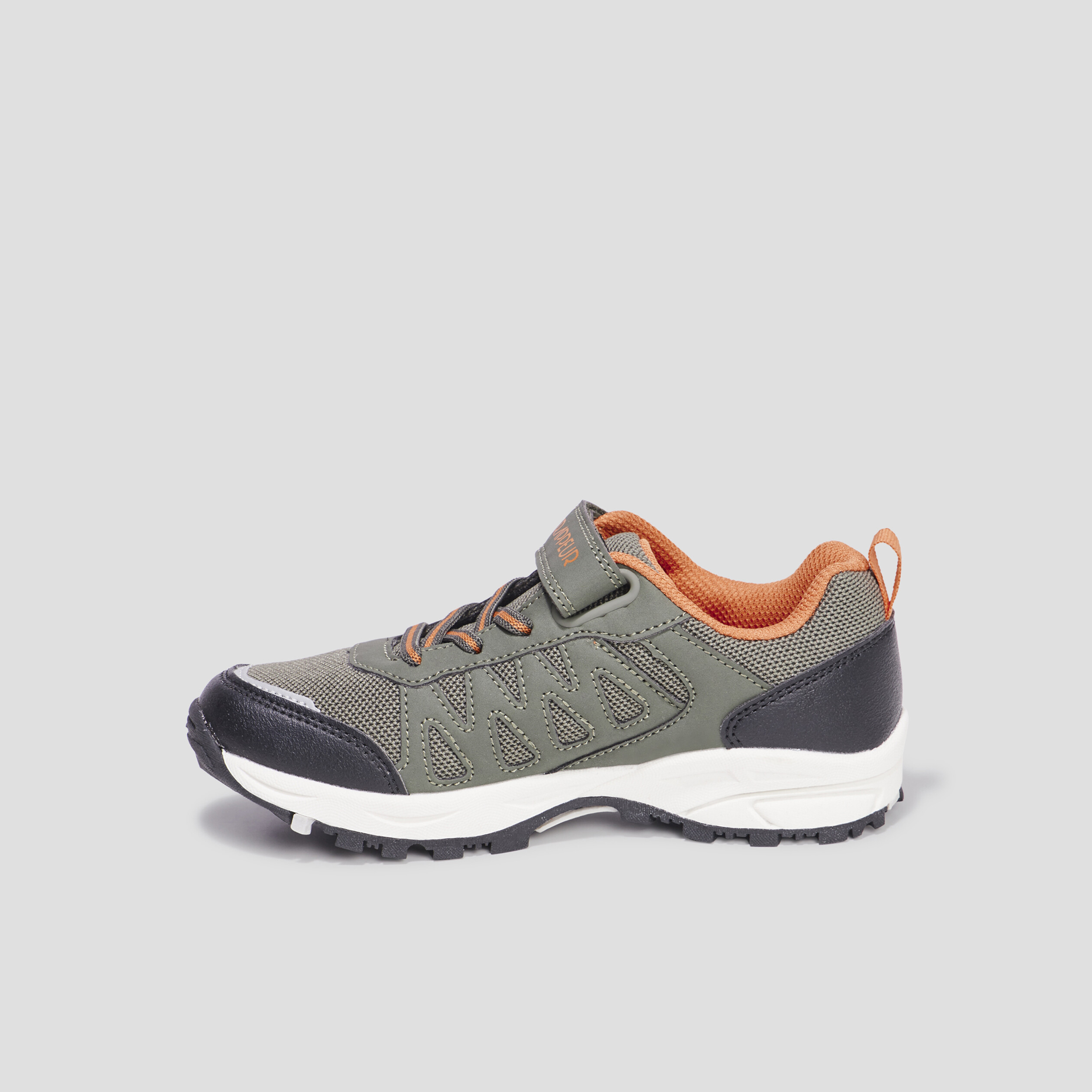 Baskets running scratchs Trappeur Rapen vert kaki garçon | La Halle