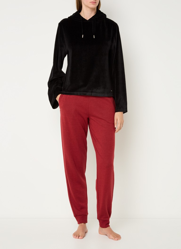 Felpa con cappuccio in velluto HUGO BOSS