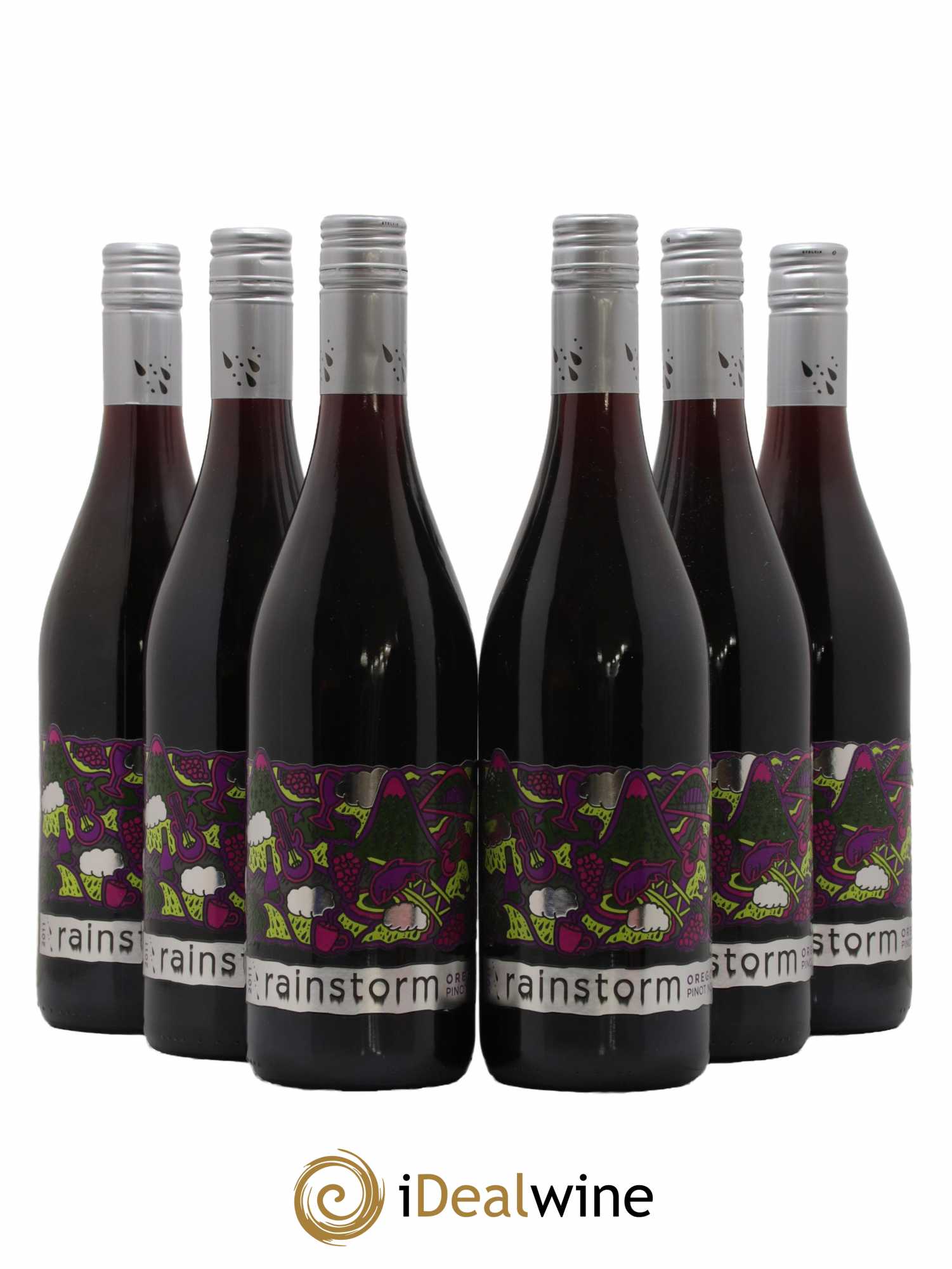 USA Oregon Pinot Noir Rainstorm 2011 - Lot de 6 Bouteilles