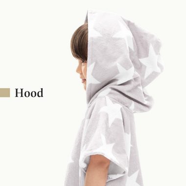 HOMELEVEL Bademantel Kinder und Baby Badeponcho - Poncho Handtuch - Surfponcho, Baumwolle