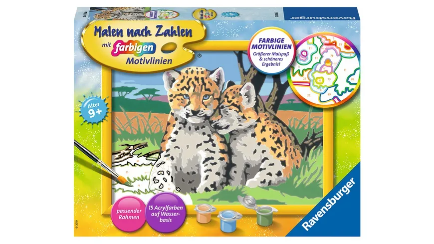 Ravensburger Beschäftigung - Malen nach Zahlen - Kleine Leoparden