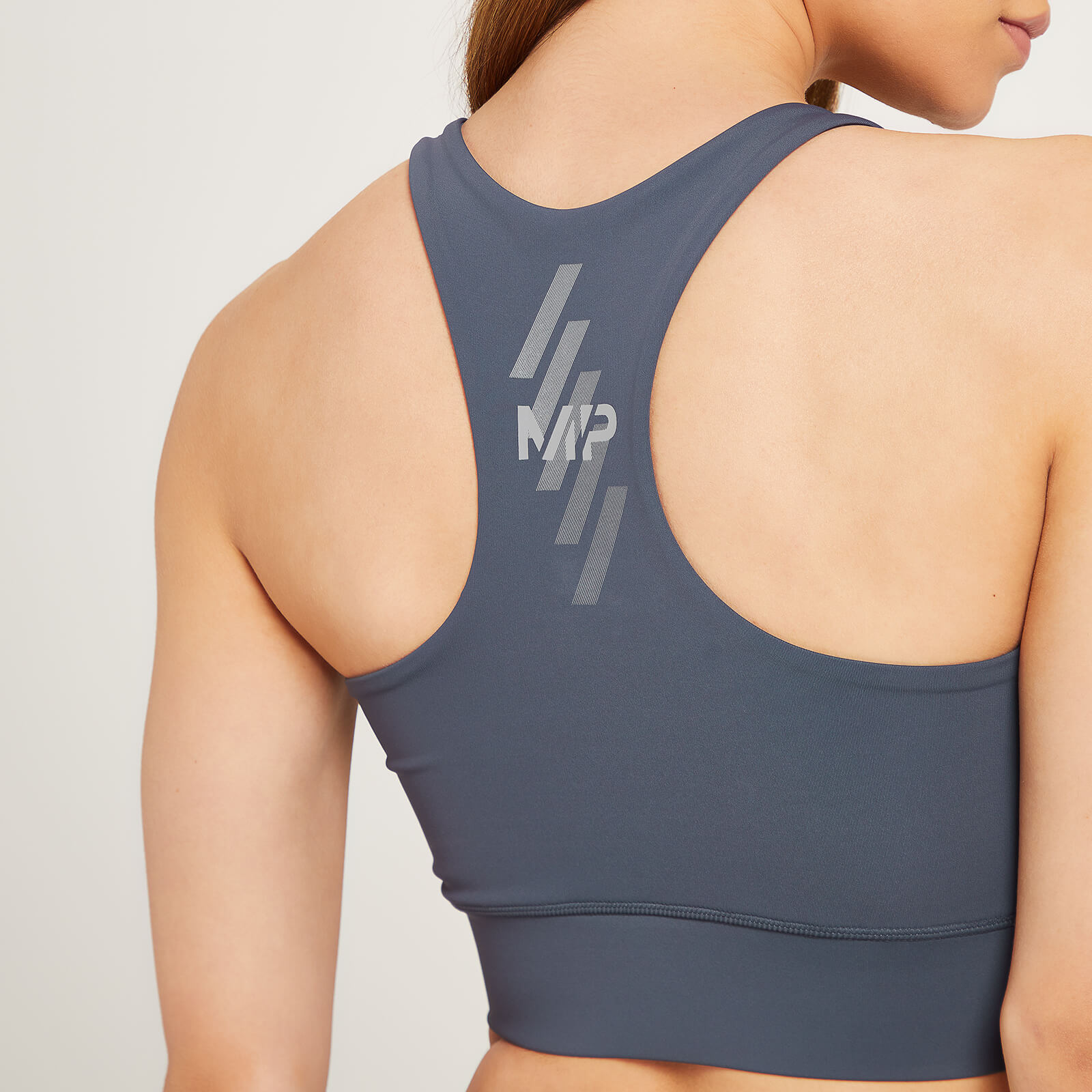 Brassière d’entraînement MP Linear Mark pour femmes – Anthracite