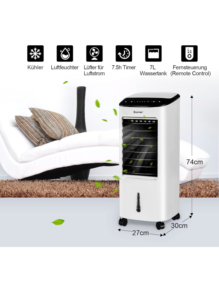 COSTWAY 4in1 Mobile Klimaanlage 65W in Weiß günstig kaufen onesize