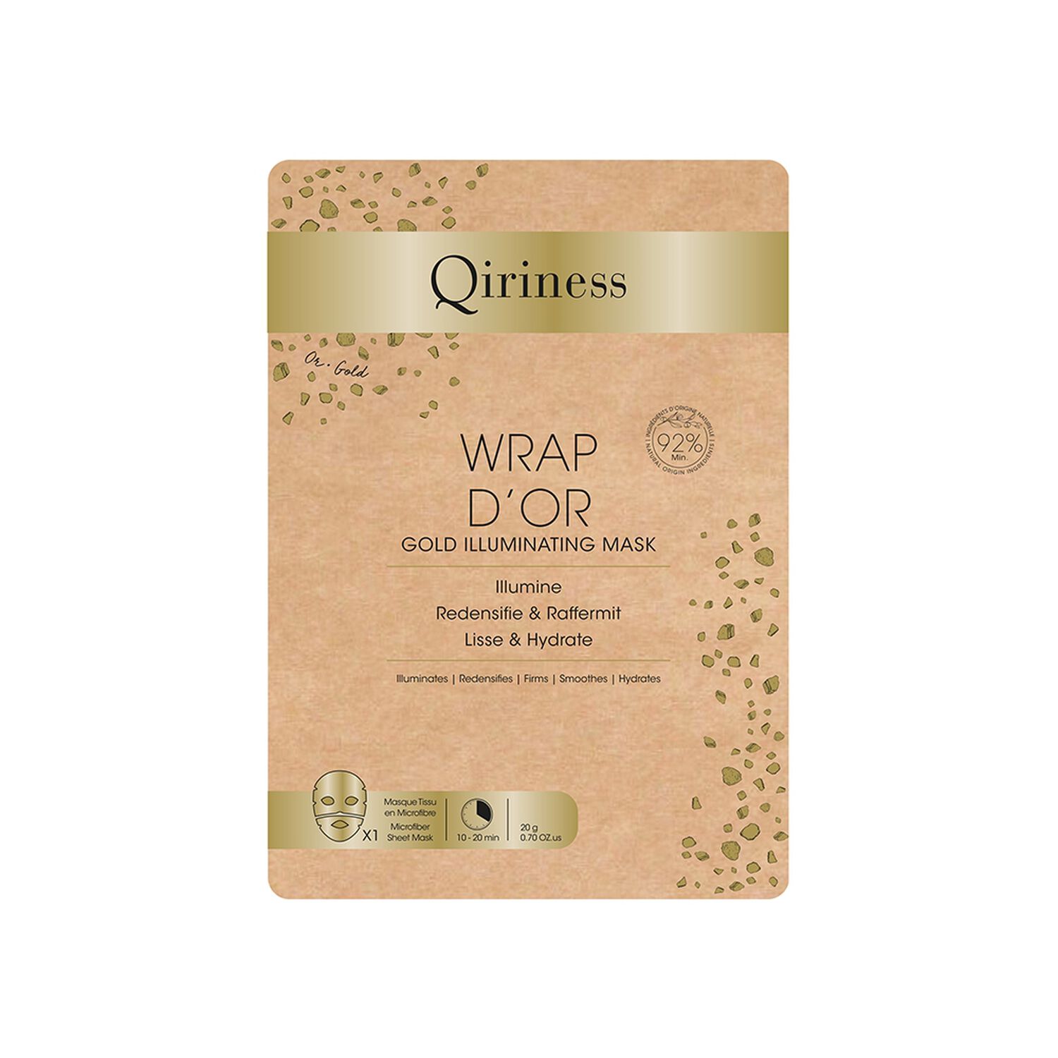 Qiriness Wrap d'Or Masque Microfibre Premium