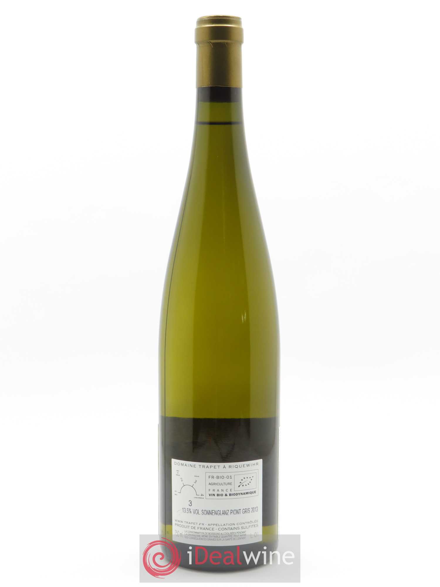 Pinot Gris Grand Cru Sonnenglanz Domaine Trapet  2013 - Lot de 1 Bouteille