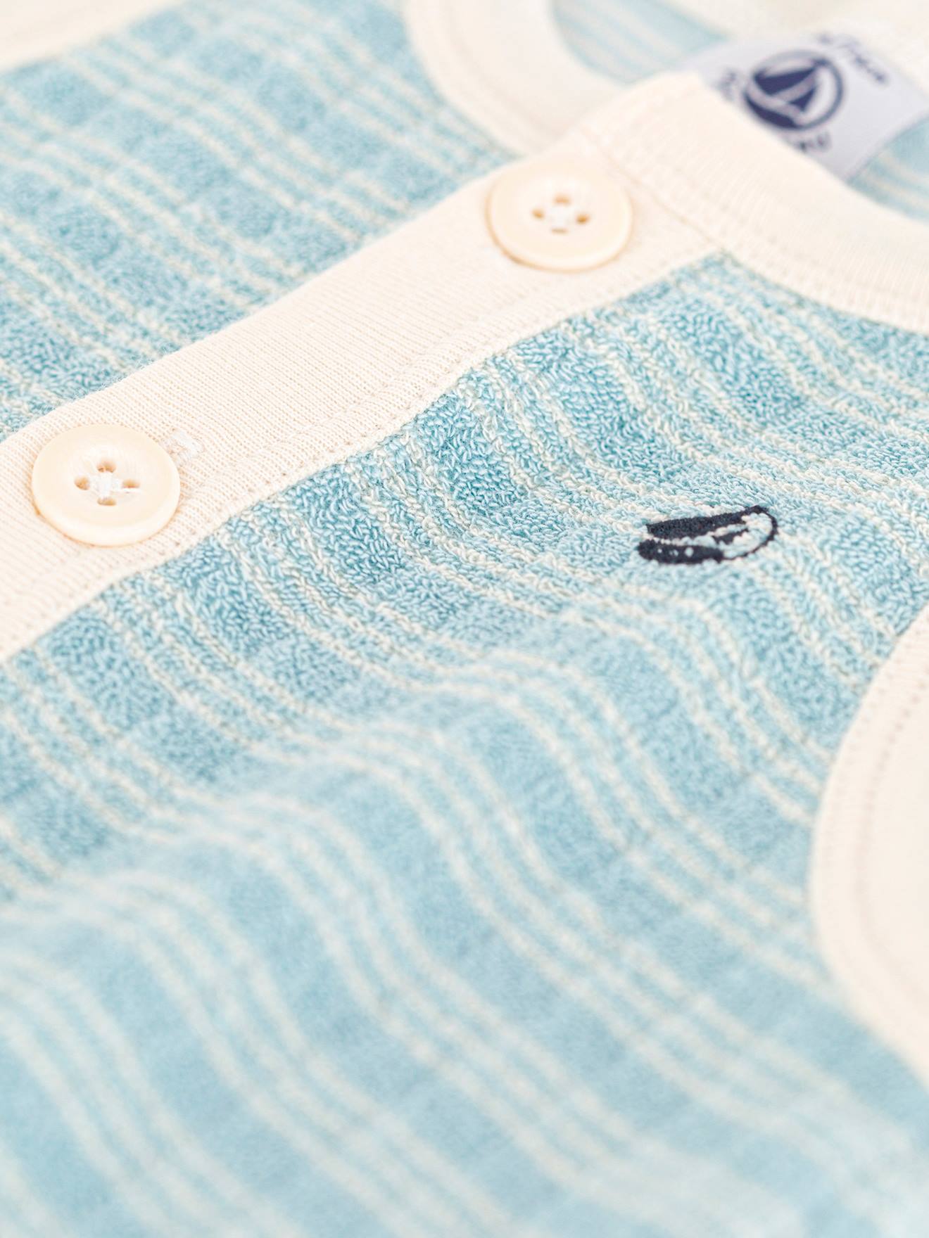 Combicourt en coton bio PETIT BATEAU vert