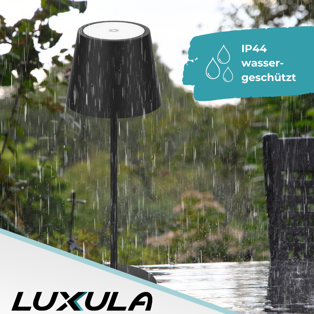 LUXULA LED-Tischleuchte mit Akku, Dimm- & CCT-Funktion, wiederaufladbar