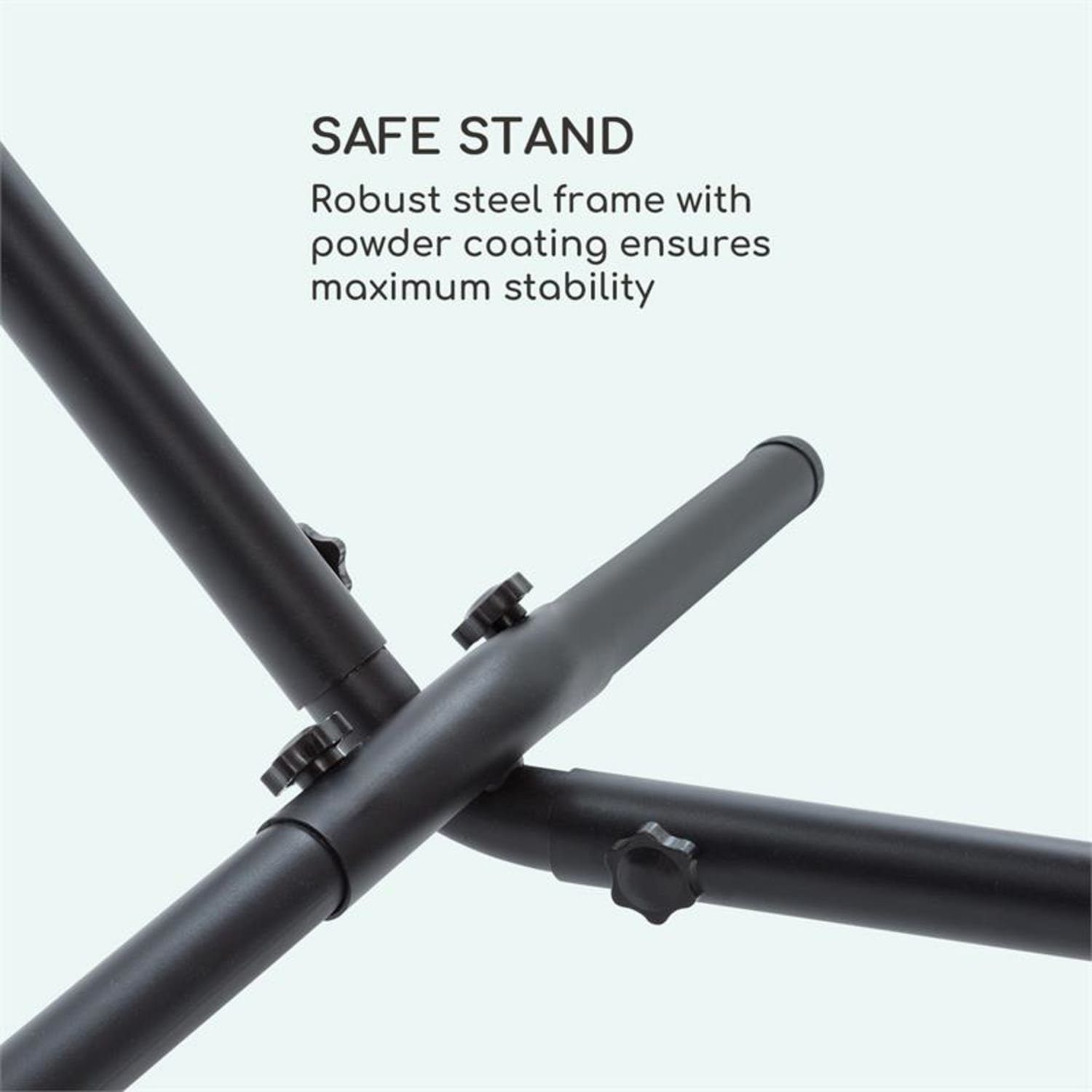 blumfeldt Hängematte Sri Lanka Swing Hängematte Stahlrahmen 160 kg max. gestreift, Stahlrahmen mit Pulverbeschichtung, Stylish Comfort-Bauweise