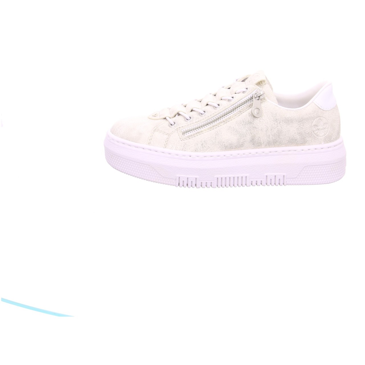 RIEKER Sportliche Slipper weiss