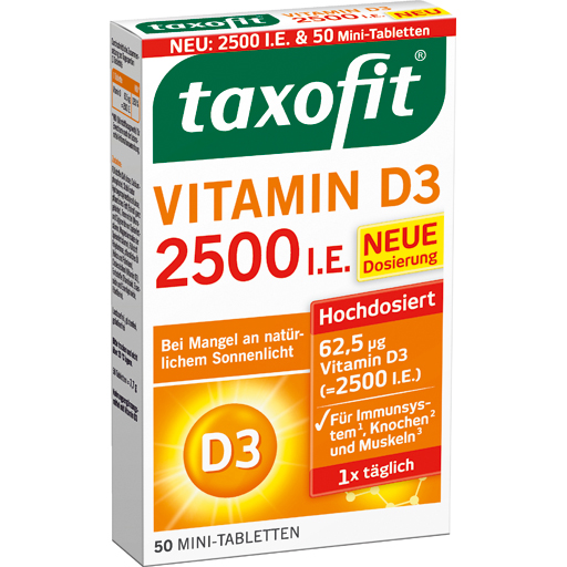 TAXOFIT Vitamin D3 2500 I.E. Tabletten  50 St  Tabletten