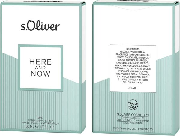 s.Oliver Here and Now Men After Shave Lotion