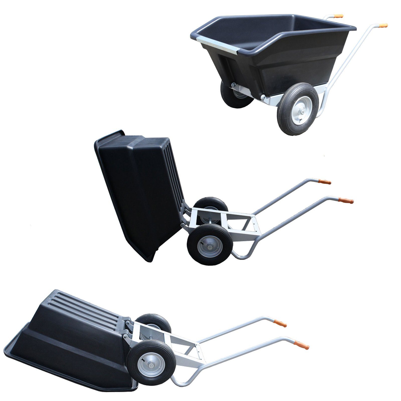Foxwinkel Schubkarre Kippkarre Futterkarre Mistkarre 260 Liter Hofkarre aufgeschäumte Pu