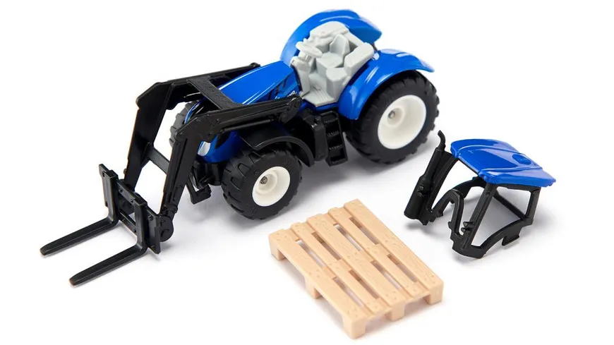 SIKU 1544 Super - New Holland mit Palettengabel und Palette