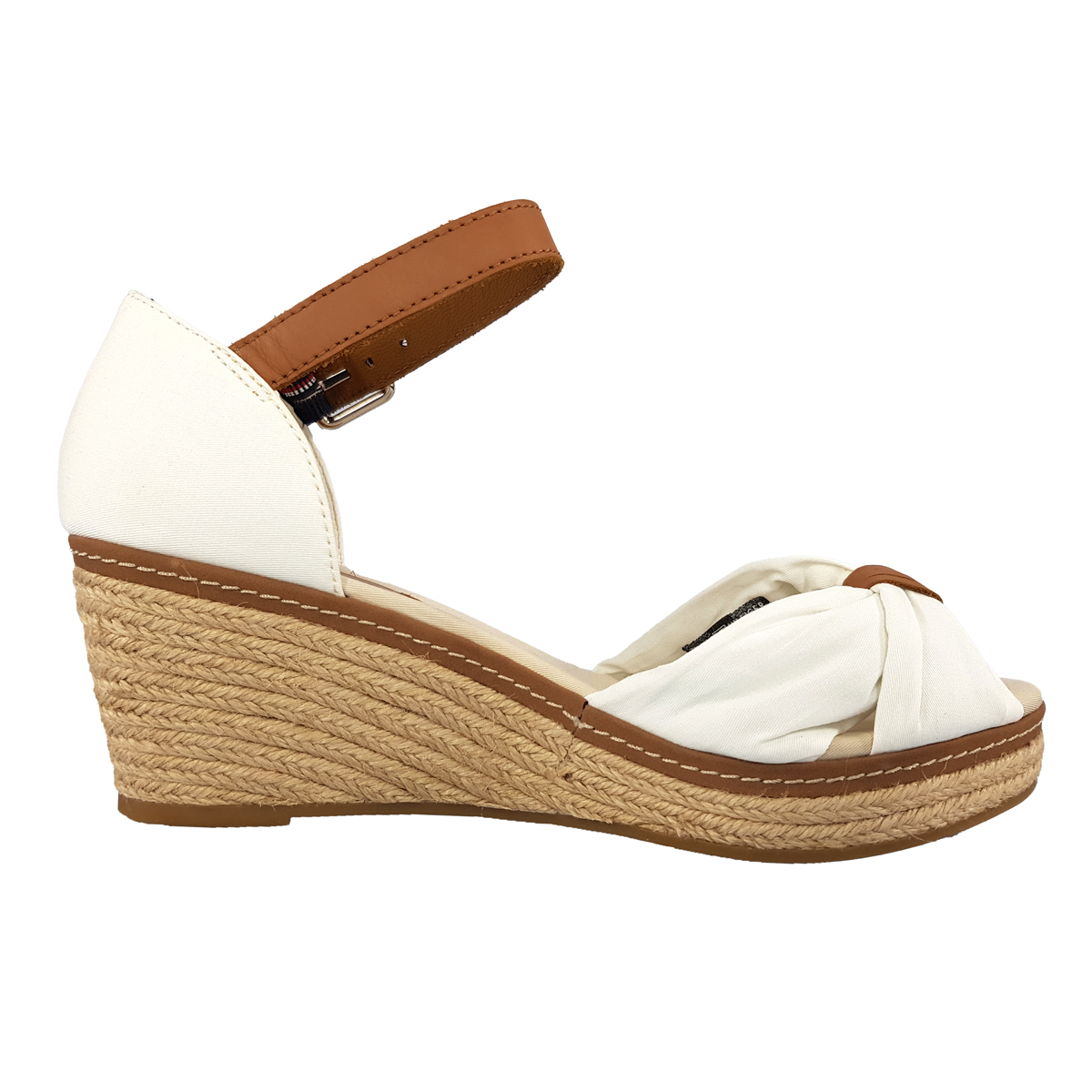 Tommy Hilfiger Iconic Elba Sandale FW0FW00906 Weiß YBL Ecru