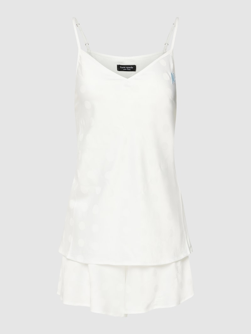 Pyjama mit Allover-Muster in offwhite