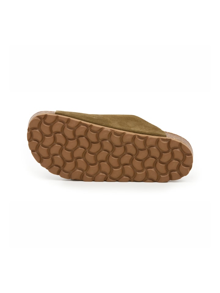 billowy Pantoletten  in khaki günstig kaufen