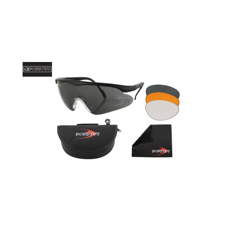 Bobster Sicherheits-\/Schießbrille 3 Wechselgläser (ESB115AC)