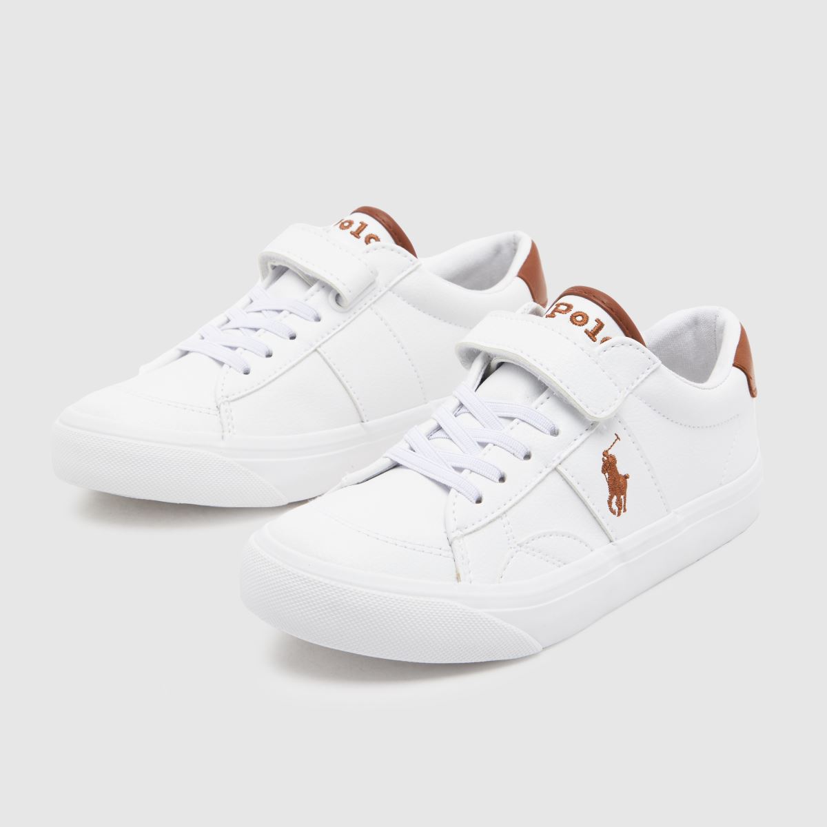 Polo Ralph Lauren vita & bruna Ryley pojkar juniorsneakers
