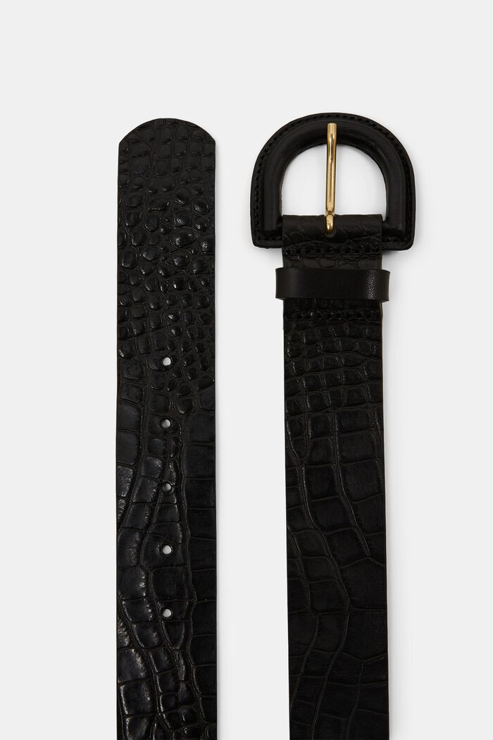 Ledergürtel in strukturierter Croco-Optik