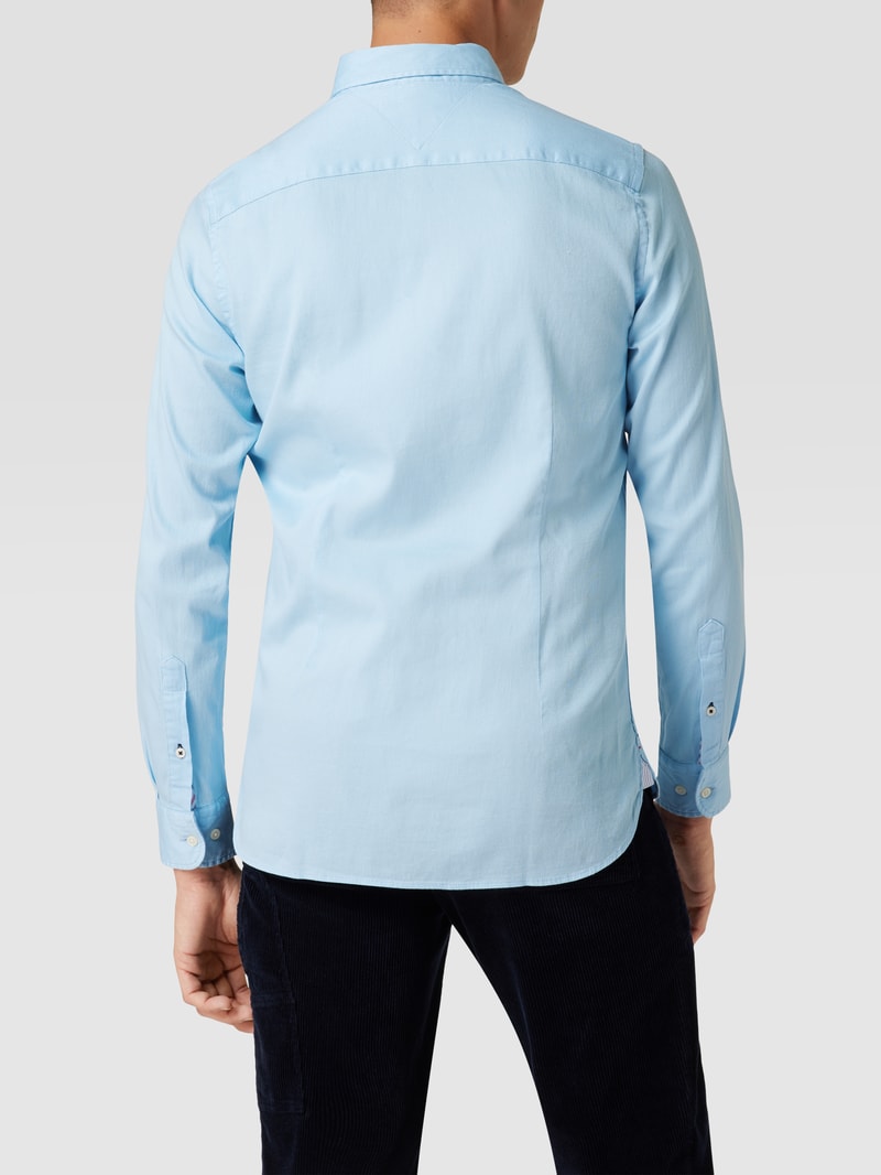 Slim Fit Freizeithemd mit Button-Down-Kragen Modell 'CORE' in hellblau