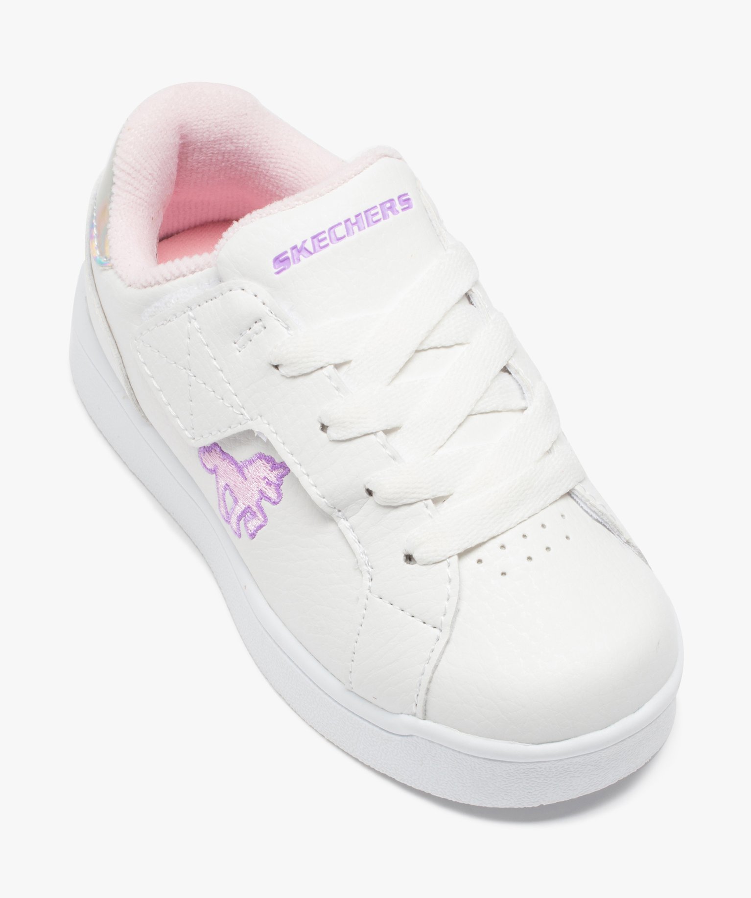 Baskets fille unies avec licorne brodée - Skechers blanc | GEMO