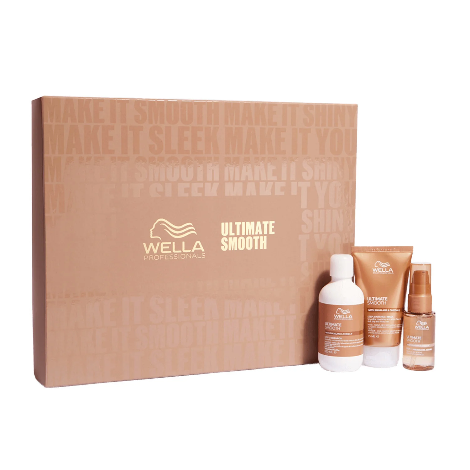 Set de regalo navideño Ultimate Smooth - Champú, mascarilla y sérum de aceite milagroso - Sets de regalo para el cabello, champú antiencrespamiento