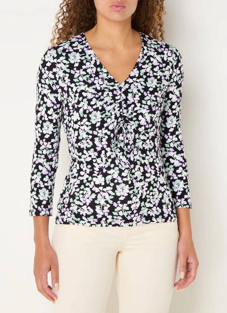 Top Simmy di Hobbs con stampa floreale e dettaglio a fiocco.