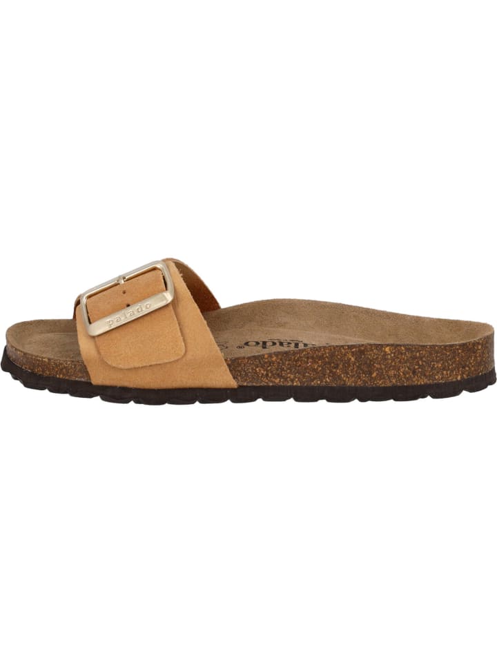 palado Pantoletten in hellbraun velours günstig kaufen