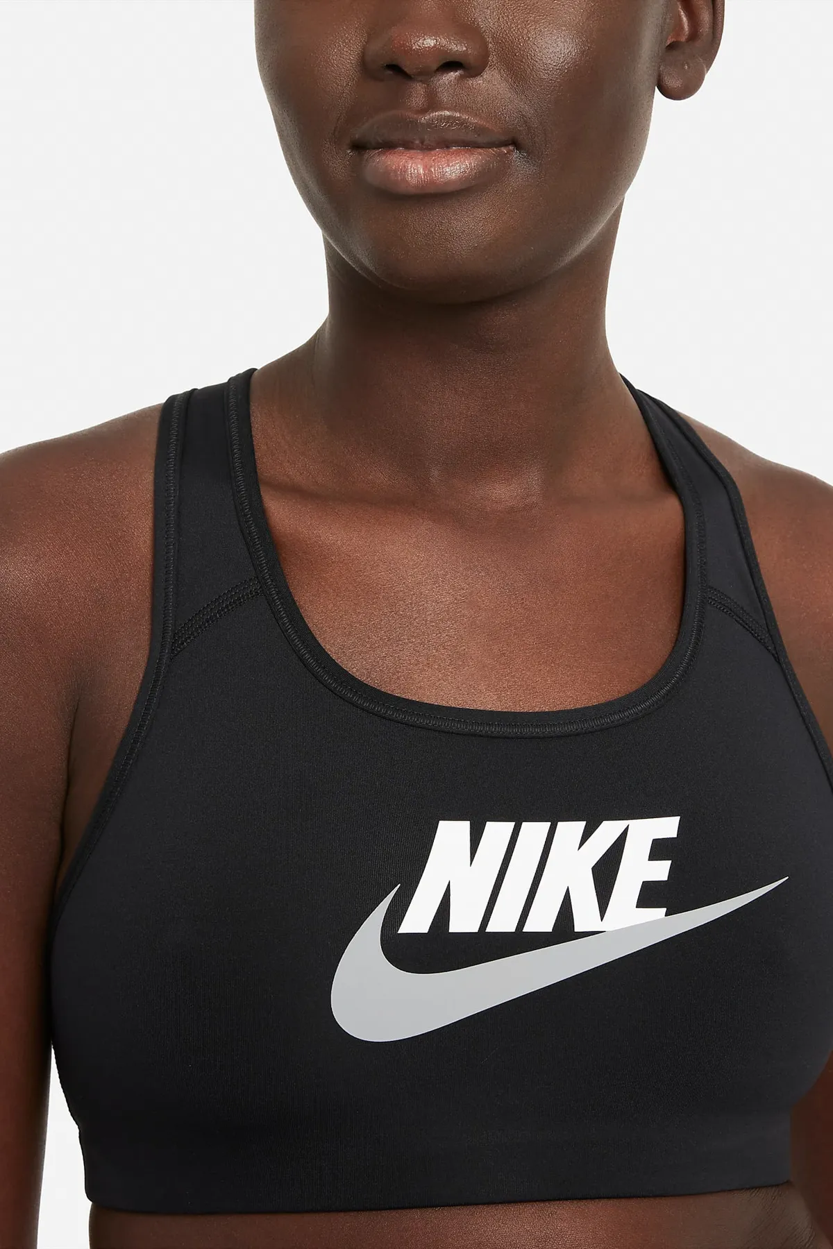 Nike  Dri-Fit Swoosh Medium Support Einteiliger gepolsterter Sport-BH mit Grafik für Damen DM0579-010