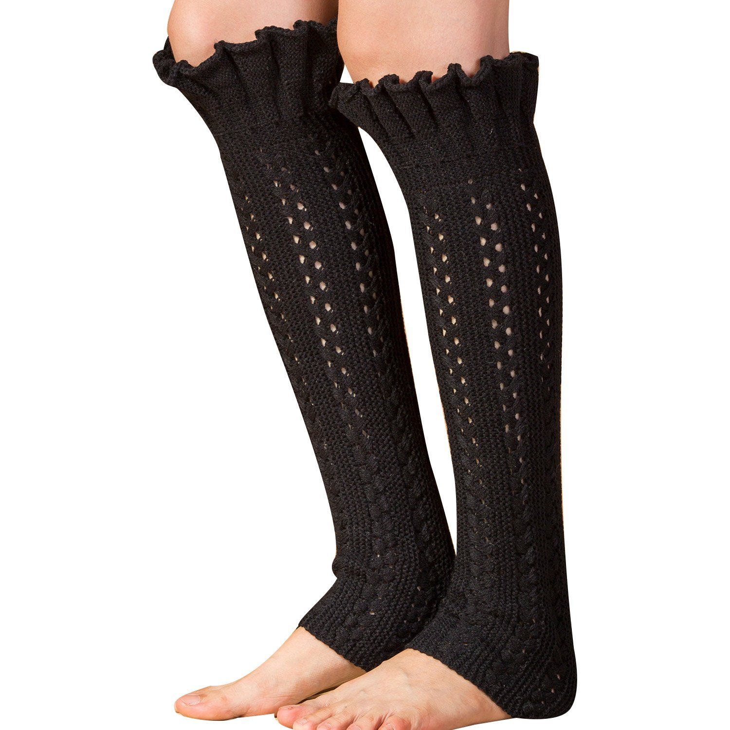 Daisred Beinstulpen Stulpen Damen Stulpensocken Beinwärmer Strickstulpen