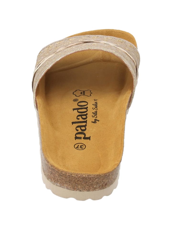 palado Pantoletten in taupe/oro (7cm) günstig kaufen