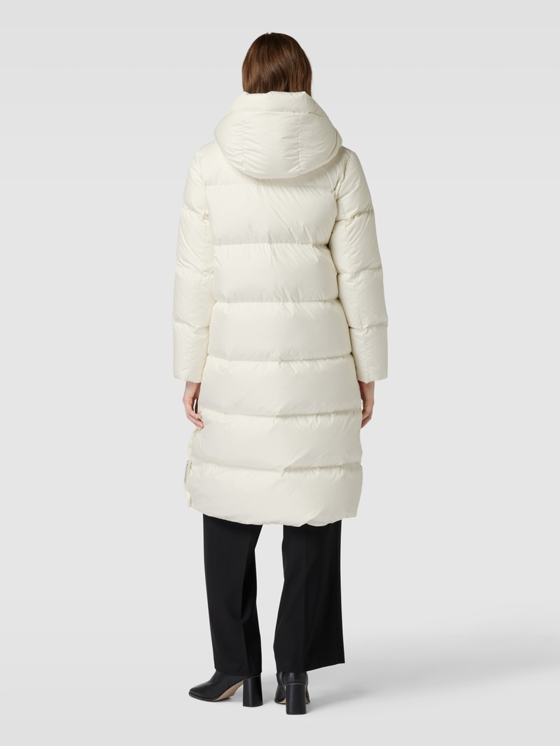 Daunenmantel mit Kapuze in offwhite